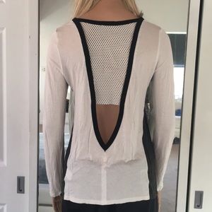 Great Very Unique Black & White ATKO Top W/Cutouts
